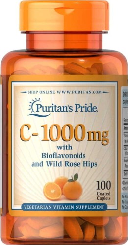 Witamina C - 1000mg kwas L-askorbinowy 100 tabletek Puritan's Pride