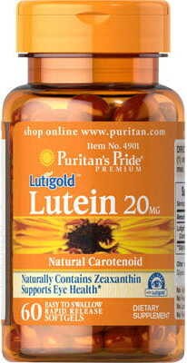 Lutein Lutigold 20mg  60 capsules Puritan's Pride