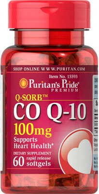 Coenzyme Q10 100mg  60 capsules Puritan's Pride