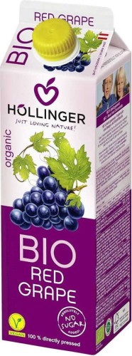 Rode druivensap BIO 1 L - HOLLINGER