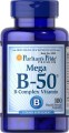 Vitamin Mega B-50 complex B50 100 capsules Puritan's Pride