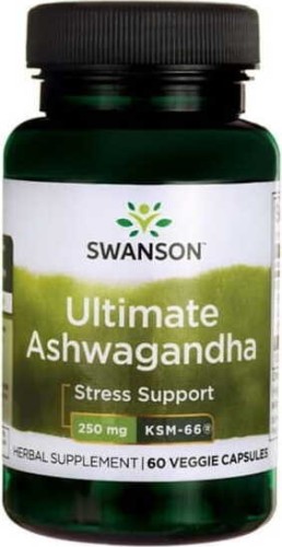 Ashwagandha KSM-66 250mg extract 60 capsules SWANSON 