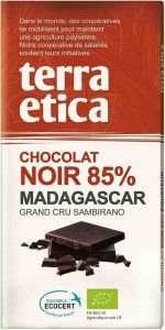 BITTER CHOCOLADE 85% MADAGASCAR FAIR TRADE BIO 100 g - TERRA ETICA