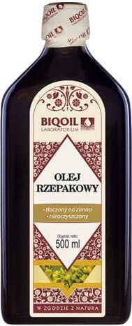 Koudgeperste ongeraffineerde koolzaadolie 500ml BIOOIL