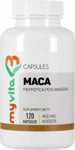 Maca powdered root 400mg 120 capsules MyVita
