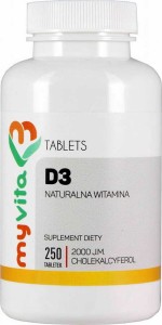 Vitamin D3 from lanolin 2000IU 250 tablets MyVita