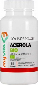 Acerola BIO natuurlijk vitamine C poeder 50g MyVita
