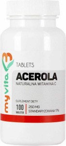 Acerola natuurlijke vitamine C 250 mg 100 tabletten MyVita