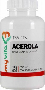 Acerola natuurlijke vitamine C 250 mg MyVita 250 tabletten