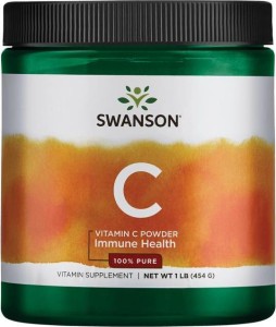 Witamina C 100% czystości kwas l-askorbinowy proszek Pure Vitamin C Powder 454g SWANSON