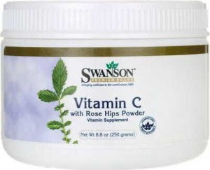 Vitamin C  L-ascorbic acid with Rose Hips, Powder 250g SWANSON