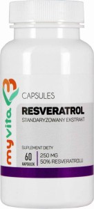 Resveratrol standardized extract 250mg 60 tablets MyVita