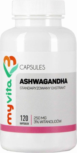 Ashwagandha gestandaardiseerd Indiaas ginseng-extract 250 mg 120 capsules MyVita