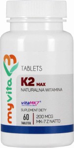 Witamina K2 MK-7  K2 MK7 MAX 200mcg z natto K2MK7 60 tabletek MyVita