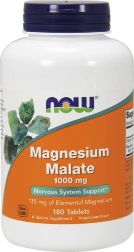 Magnesium Malate jabłczan magnezu 1000mg 180 tabletek NOW FOODS