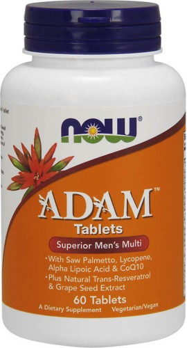 ADAM Men's Multi Kompleks witamin i minerałów dla mężczyzn 60 tabletek NOW FOODS