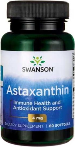 Astaxanthin Astaksantyna ekstrakt z alg 4mg 60 kapsułek SWANSON
