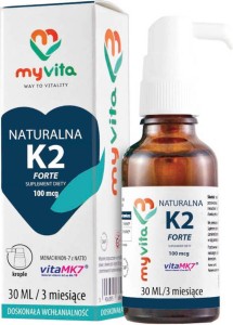 Witamina K2 MK-7 Z NATTO w płynie 20ml 400 kropli MyVita