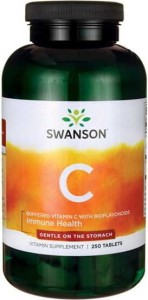 Vitamin C buffered calcium L-ascorbate with bioflavonoids 1000mg 250 tablets SWANSON