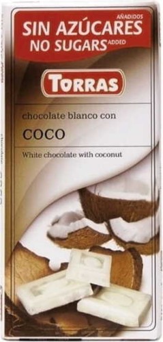 Czekolada biała z kokosem bdc 75g Torras