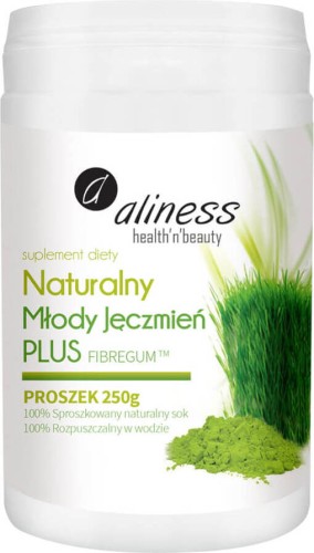 Jonge groene gerst plus sap in poedervorm 250g Aliness