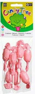Raspberry round lollipops Gluten-free BIO (7 x 10 g) - CANDY TREE