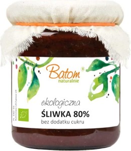 PLUM JAM NO SUGAR ADDED BIO 260 g - BATOM