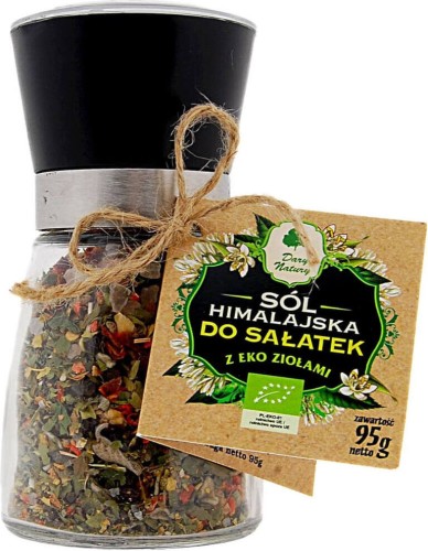 Himalayan salt with herbs in grinder BIO for salads 95 g - Dary Natury