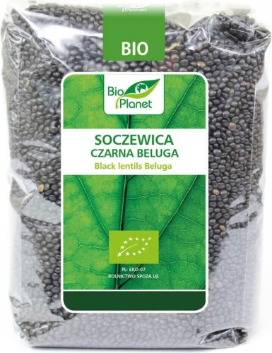 SOCZEWICA CZARNA BELUGA BIO 1 kg - BIO PLANET