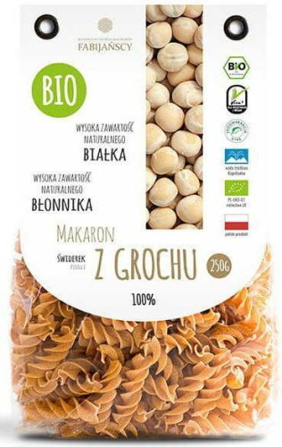 PASTA (FROM PEAS) WHOLE GRAIN FUSILLI BIO 250 g - FABIJAŃSCY