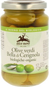 Oliwki zielone bella di cerignola z pestką w zalewie BIO 350 g - Alce Nero