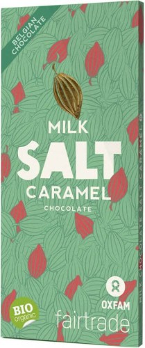 MILK CHOCOLATE WITH SALT CARAMEL FAIR TRADE BIO 100 g - OXFAM