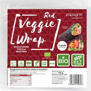VEGETABLE TORTILLA WRAPS RED GLUTEN-FREE BIO 100 g - PAPAGRIN