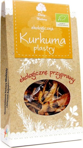 DRIED TURMERIC SLICES BIO 30 g - DARY NATURY