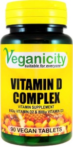 VITAMIN D COMPLEX 800IU D2 800IU D3 90 TABLETS Veganicity