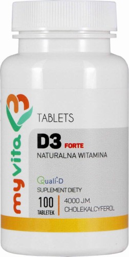 Witamina D3 forte D-3 4000IU 100 tabletek MyVita