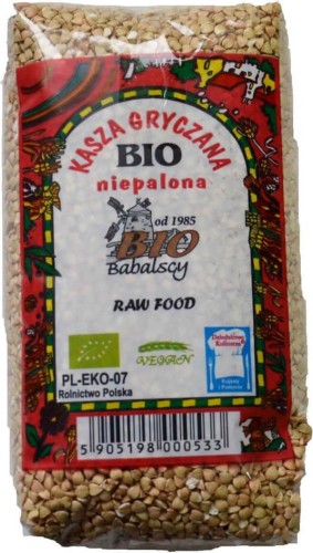Unroasted buckwheat groats BIO 500 g - BABALSCY