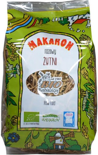 Wholemeal rye vermicelli pasta BIO 400 g - BABALSCY