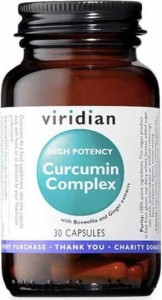 Licht verteerbare kurkuma + wierook + gember Krachtig curcuminecomplex 30 capsules Viridian