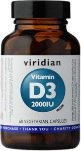 Vitamin D-3 2000IU vegan 60 capsules Viridian