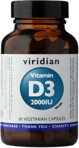 Vitamin D-3 2000IU vegan 60 capsules Viridian