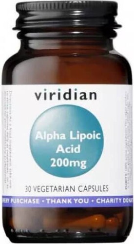 ALA Alpha Lipoic acid 200mg 30 capsules Viridian
