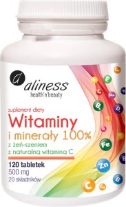 Vitaminen en mineralen 100% 700mg 120 tabletten Aliness