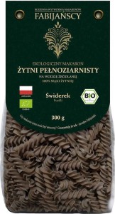WHOLEMEAL FUSILLI PASTA (RYE) BIO 300 g - FABIJAŃSCY