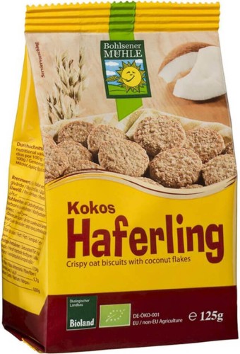 COCONUT OAT COOKIES BIO 125 g - BOHLSENER MUEHLE
