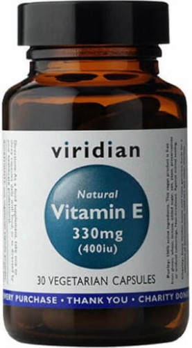 Natural vitamin E 330mg 400IU 30 capsules Viridian