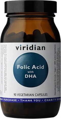 Folid acid with DHA 90 capsules Viridian