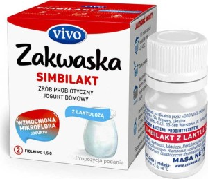 Huisgemaakte yoghurt SIMBILACT MET LACTULOSE levende bacterieculturen probiotische verpakking 2 x 1,5 g SOURFACES VIVO