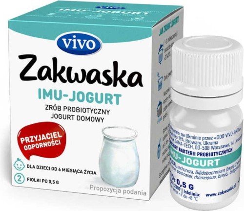 Huisgemaakte yoghurt IMU levende bacterieculturen pakket 2 x 0,5g ZAKWASKI VIVO
