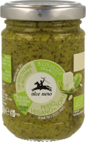 PESTO VEGANO DE ALBAHACA CON TOFU BIO 130 g - ALCE NERO
